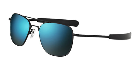 Randolph AVIATOR Sunglasses | Size 55 / Matte Black / Cobalt Glass (Polarized)